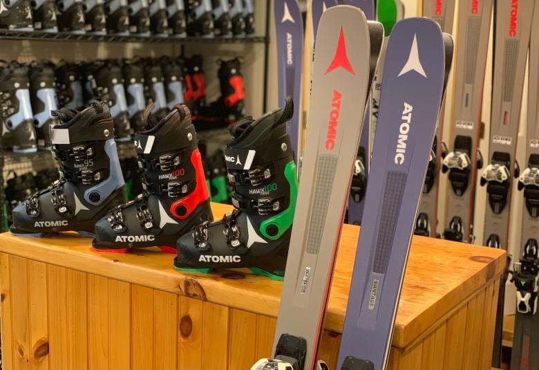 Skis in a shop
