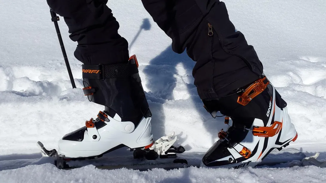 Ski boots in skis