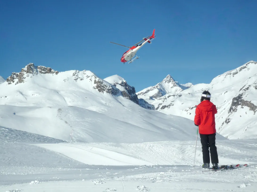 Heli-skiing
