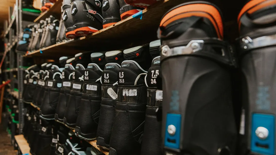 Boots on a rack