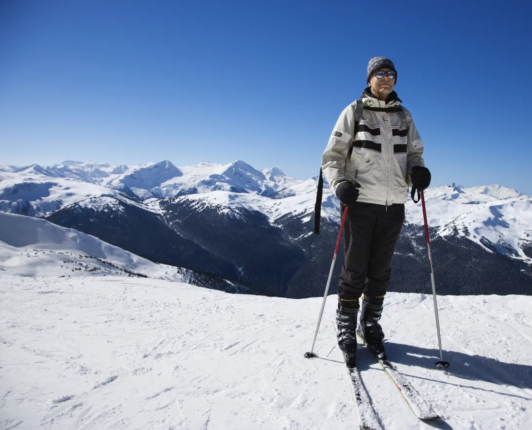 Man ready to ski