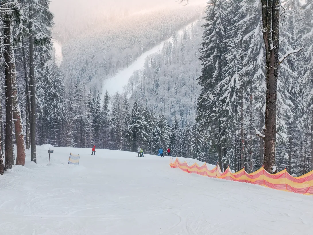 Cloudy day for skiing