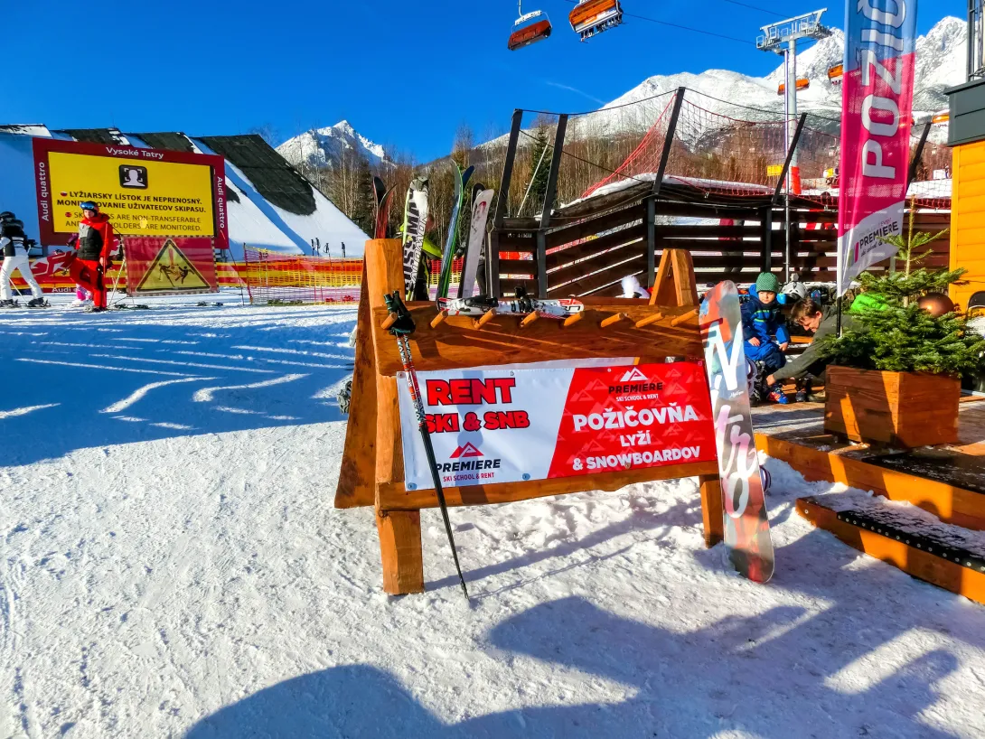 Rent skis rack