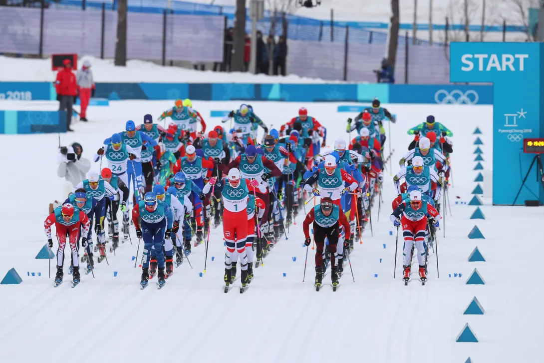 skiathlon start