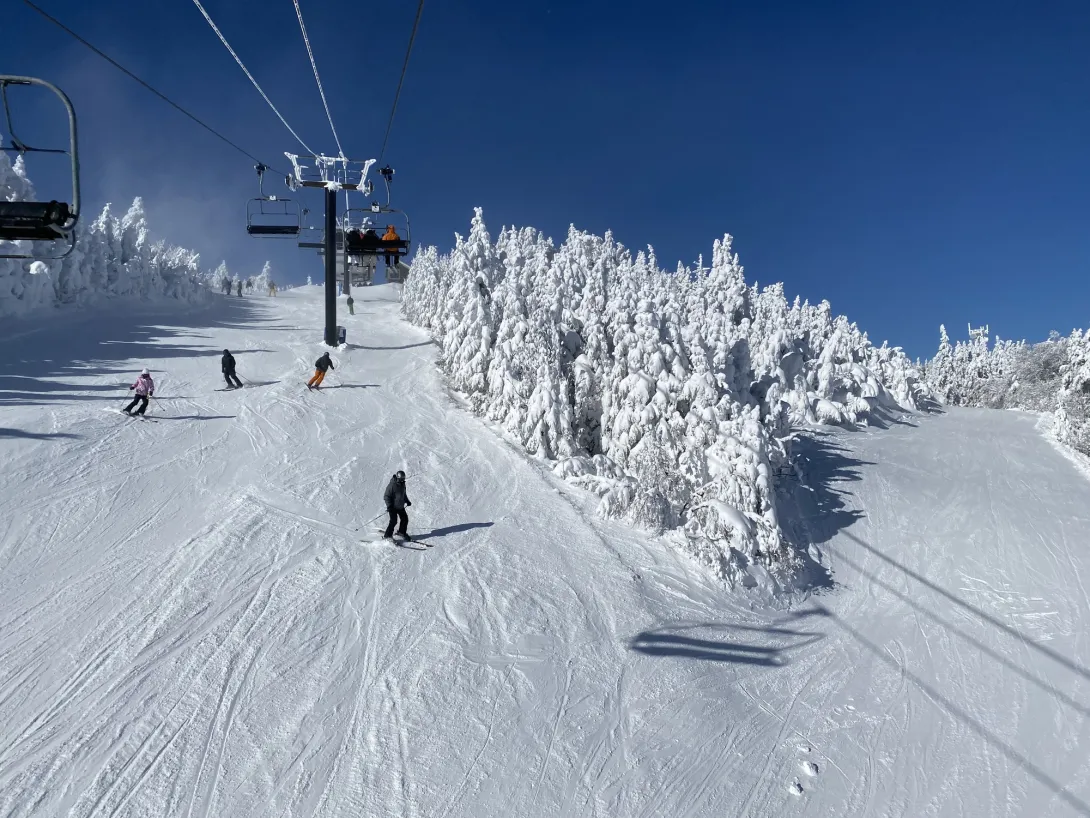 Okemo mountain with fresh snow