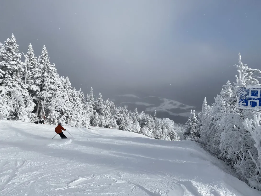 Ski trail at Stowe